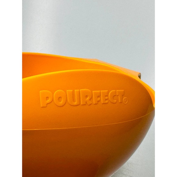 POURfect Spill Proof Mixing Bowls 3pc Set Prep Set 1, 2, and 4 Cup Orange - Picture 2 of 8